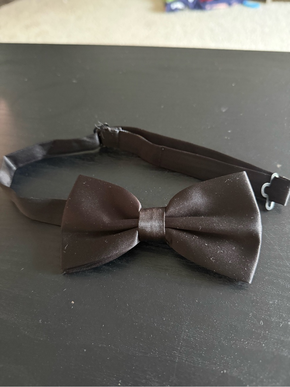 Amazon Men's Dark Brown Satin Bow Tie